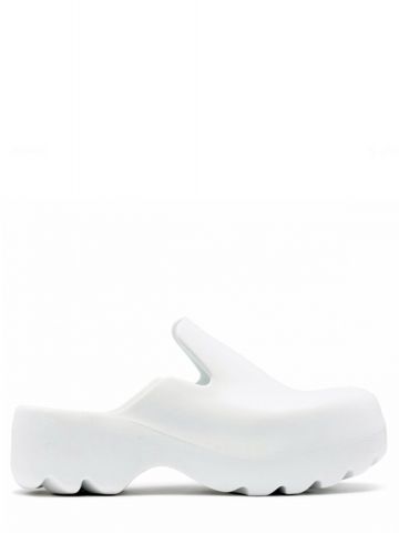 White ridged sole Rubber Flash Sandals