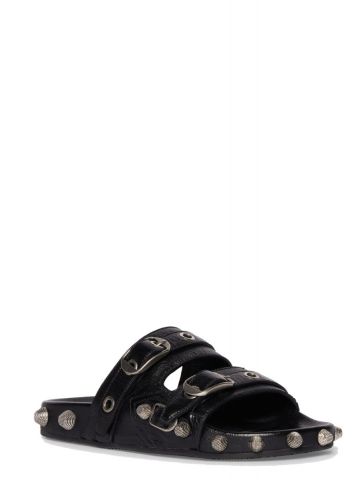 Black Cagole flat Sandals