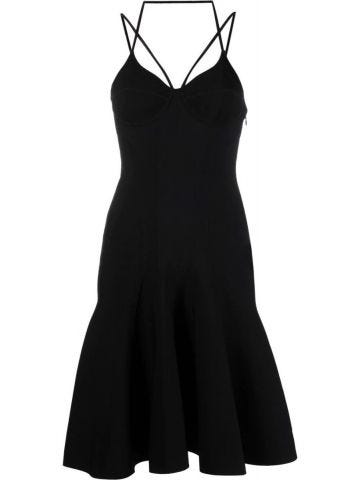 Black sweetheart neck mini Dress