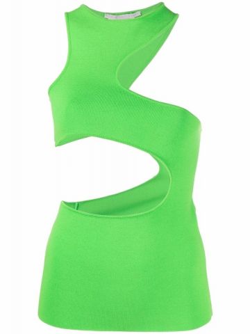 Green cut-out Top