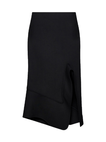 Structured Cotton Midi Skirt