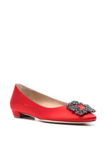 Red Hangisi heeled Ballerinas Shoes