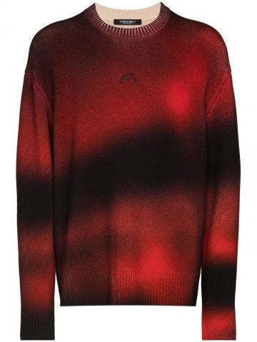 Digital print wool sweater