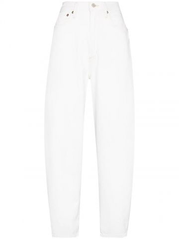 White high-waisted Balloon jeans