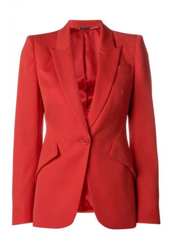 Red  wool tailored jacket