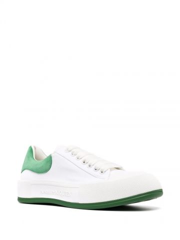 White Deck Lace-Up Plimsoll