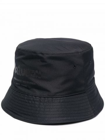 Black McQueen Graffiti Bucket Hat