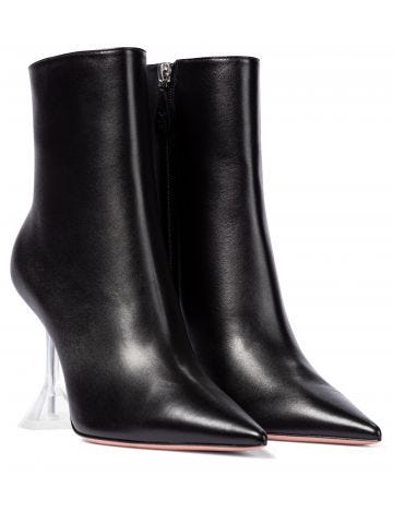 Black leather Giorgia ankle boots
