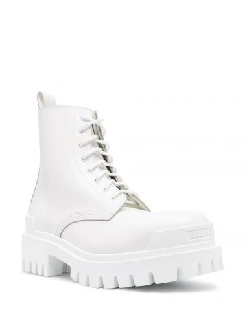 White Strike boots