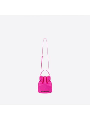 Wheel XS pink bucket bag