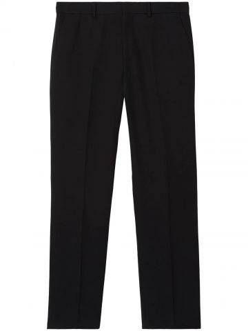 Black tailored wool trousers