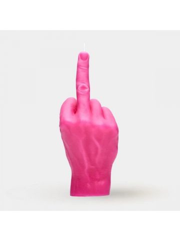 Pink hand gesture candle F*ck you