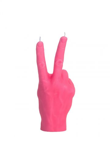 Candela gesto della mano Vittoria rosa