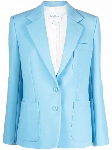 Blue Lana single-breasted blazer
