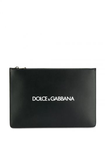 Black pouch with logo