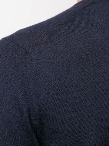 Maglione a girocollo blu in Cashmere