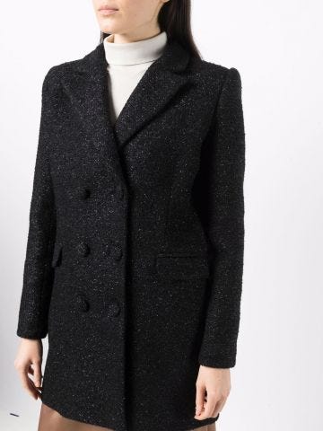Glitter double-breasted coat