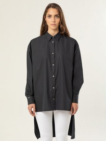 Black over shirt asymmetrical black