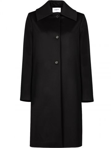 Single-breasted coat 
black wool