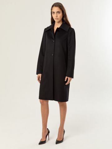 Cappotto monopetto
 nero in lana