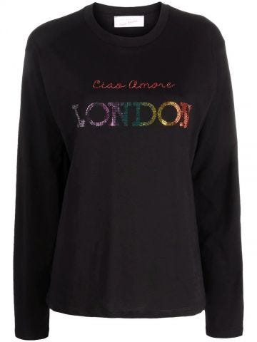 T-shirt Ciao Amore London nera
