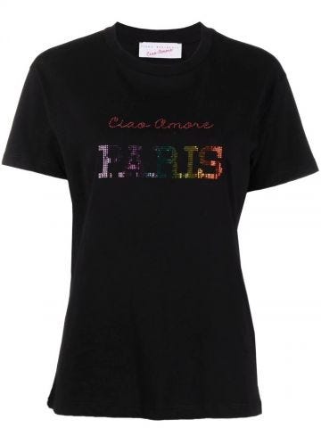 T-shirt Ciao Amore Paris nera