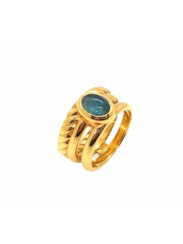 Blue Amber ring