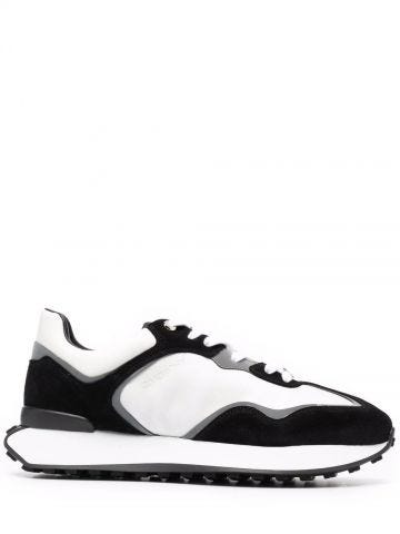 Sneakers bianca e nera con motivo 4G