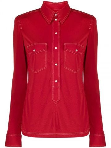 Camicia Letty rossa con tasche