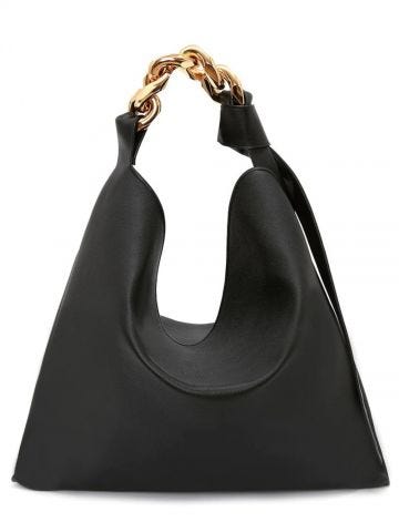 Black large Chain hobo bag