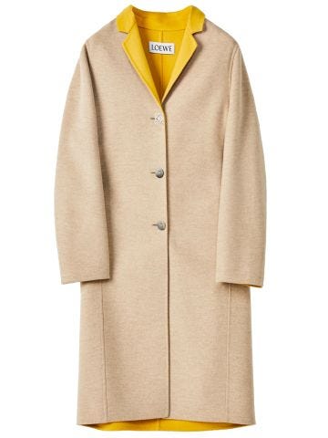 Cappotto Anagram bicolore in lana e cashmere