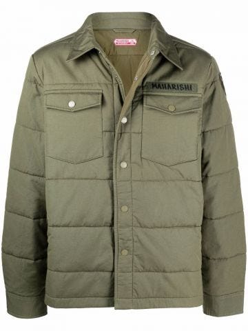 Green quilted jacket