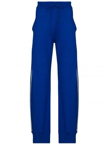 Blue wool sports trousers