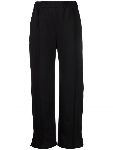 Black sports trousers with logo details