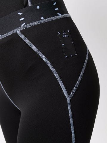 Black leggings with contrasting stitching