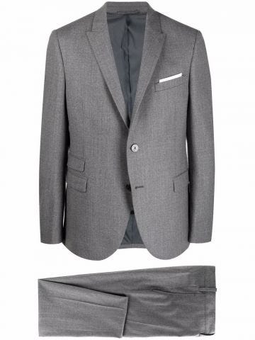 Grey single breasted suit