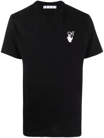 T-shirt nera con stampa