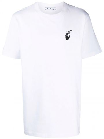 T-shirt bianca con stampa Arrow