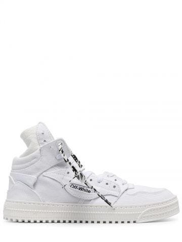 White canvas Off-Court high-top sneakers