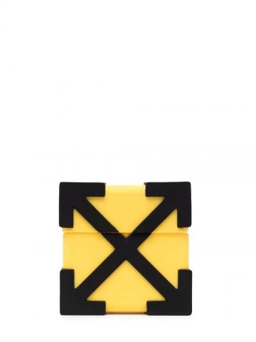 Yellow Arrow motif airpods case