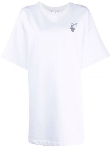 White Arrows pattern T-shirt dress