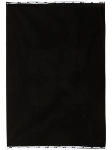 Black logo-tape detail towel