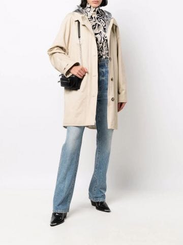 Beige Parka with buttons