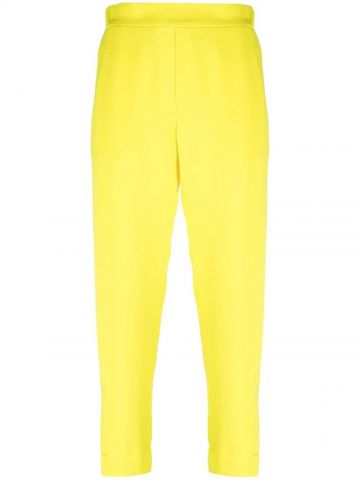 Yellow crop high-waisted pants