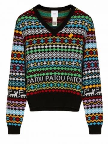 Maglione in jacquard Patou in lana e cachemire multicolore