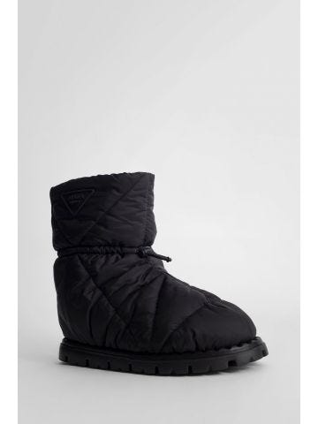 Black padded nylon boots