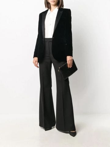 Black tuxedo jacket in velvet