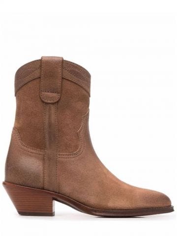 Eastwood Santiag boots in light brown suede