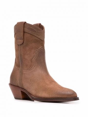 Eastwood Santiag boots in light brown suede