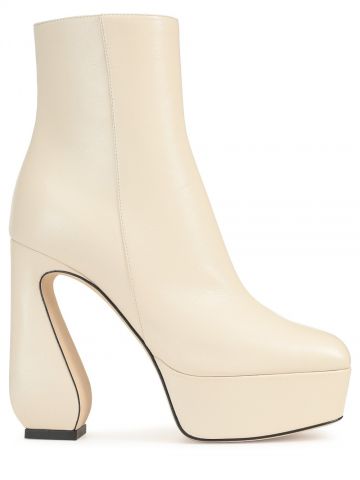 Beige SI ROSSI ankle boots 85 mm